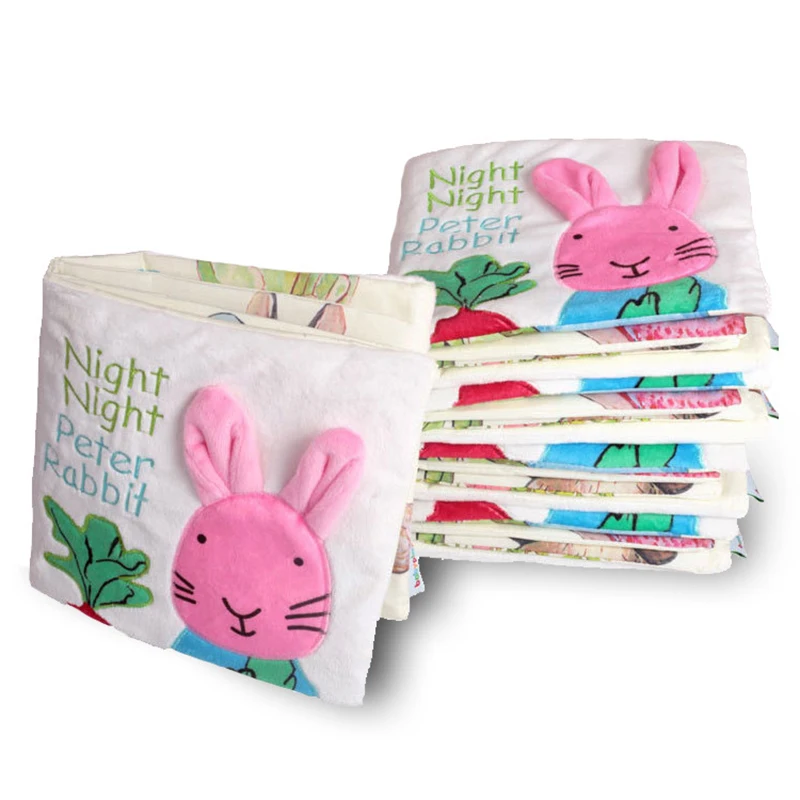 Мягкий Кролик Питер ткань для маленьких мальчиков девочек книги Bunny Infant Развивающая погремушка игрушки тихий книга Подарок для ребенка 0-12