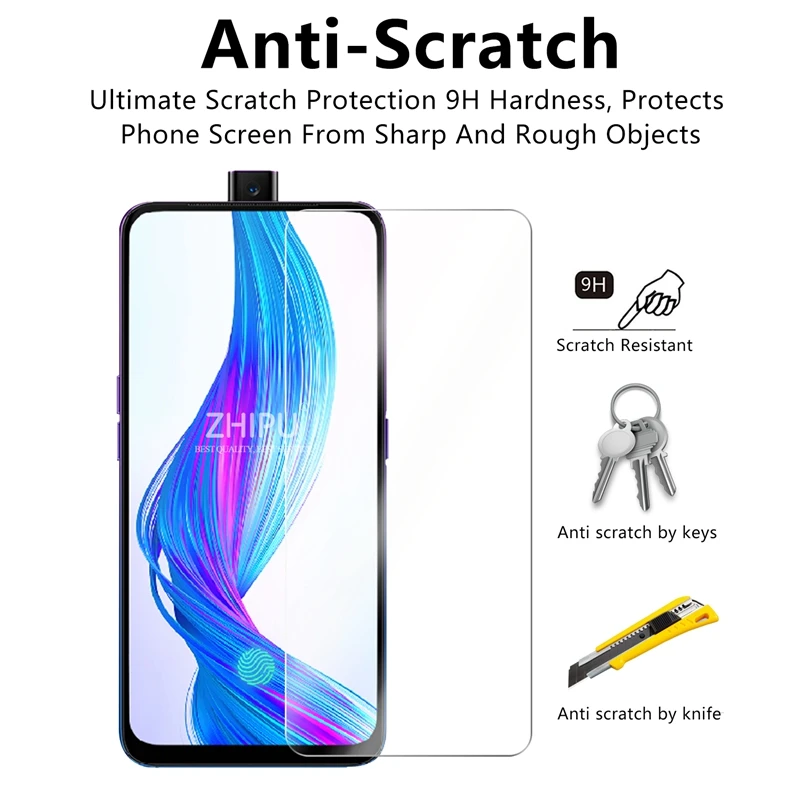 Закаленное стекло для экрана Realme X 10 шт. 2.5D 9H Премиум RMX1901 защитная пленка 6 53