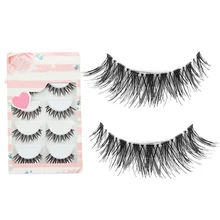 5 Pairs Lot Black Cross False Eyelash Soft Long Makeup Eye Lash Extension