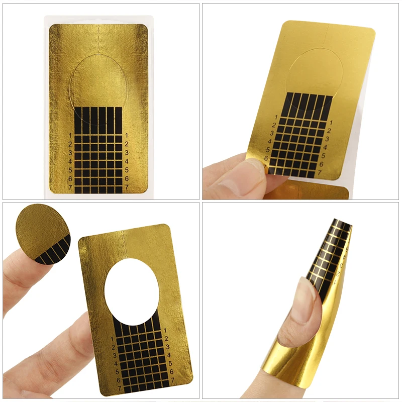 BearPaw 100 шт Профессиональная форма для лака, наклейки для ногтей, форма для дизайна ногтей, акриловая Форма для геля, инструменты для маникюра
