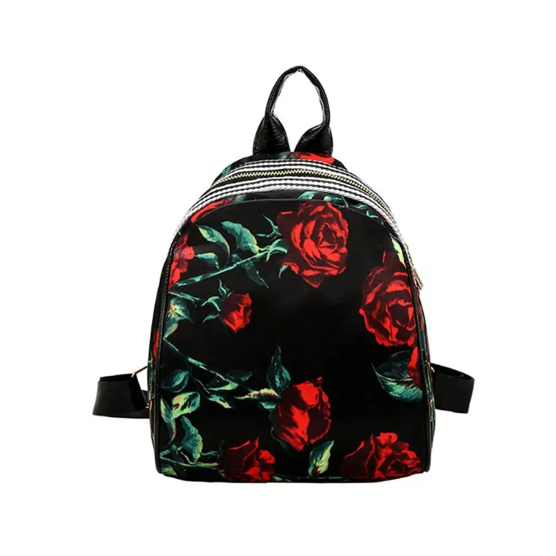 PU Leather Mochila Flower Floral Backpack Sac A Bos Small Print Mini ...