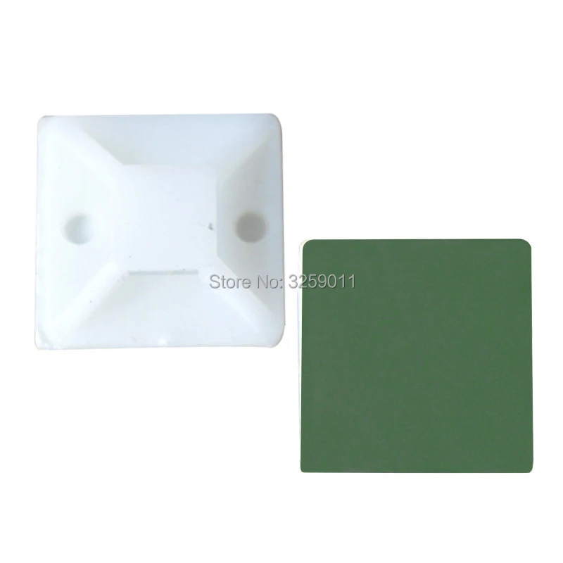 500PCS Self Adhesive Backed Cable Tie Mounts Wire Zip Tie Base Holders