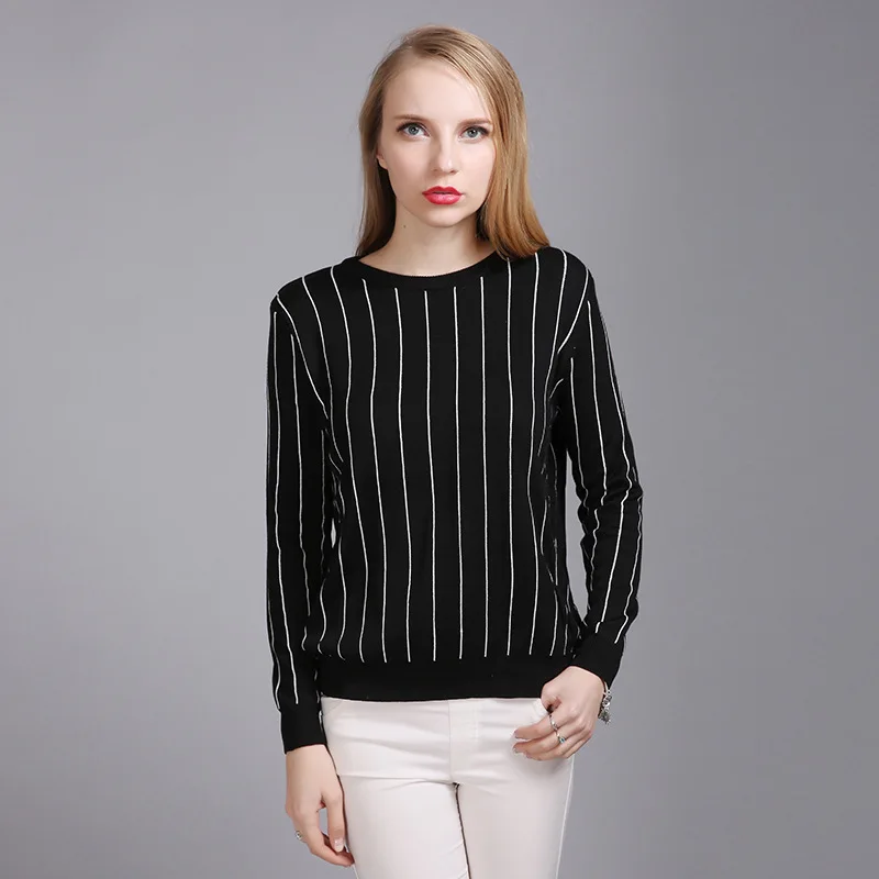 Joy Capita European Sweater 2017 Knitted Striped Women Winter Full Sleeve Pullovers Casual Plus Size Sweaters | Женская одежда