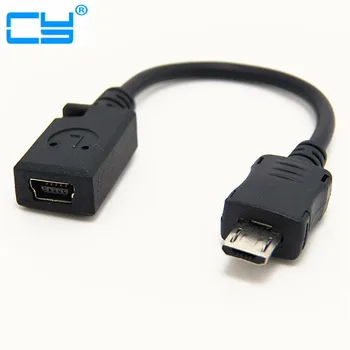 

200pcs/Lot Micro USB Male to Mini USB Female Data Sync Charge Charger Cable Micro to Mini Short line
