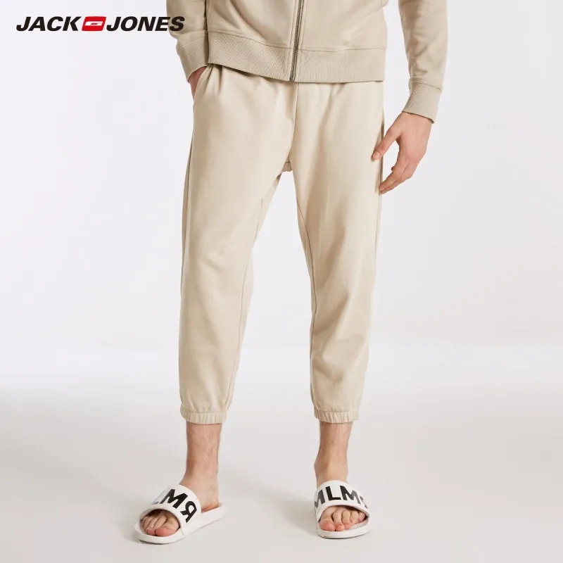 JackJones мужские хлопковые повседневные штаны с завязкой для сна мужские пижамы штаны для сна пижамные штаны E | 2183HC504