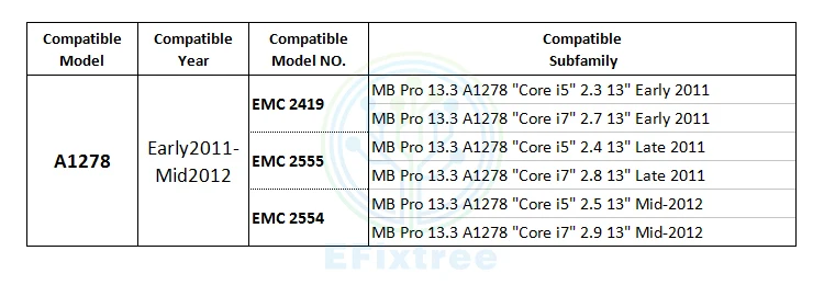 Macbook Pro A1278 11-12