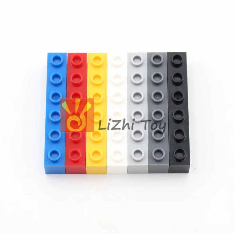 Lizhi Technic 3894 кирпич 1x6 с отверстием толстый модель строительные блоки технические