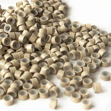 HARMONY 50000 штук 4,0x2,0x2,0 мм салонный алюминиевый микро-бисер с силиконовым для I наконечником и микро кольцом для наращивания волос