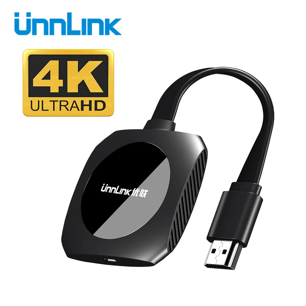 Unnlink HDMI Wireless Caster Dongle Display 4K 1080P Miracast DLNA Airplay Mirroring for TV Stick A
