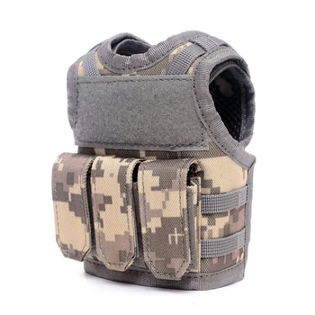 

Professional Beer Vest Adjustable Wine Bottle Cover Molle Miniature Beverage Can Holder Sleeve Bar Decoration