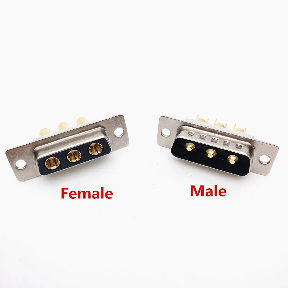 

10pcs High Current 3 pin D-SUB 3W3 DB Female Male Welding Adapter Connector