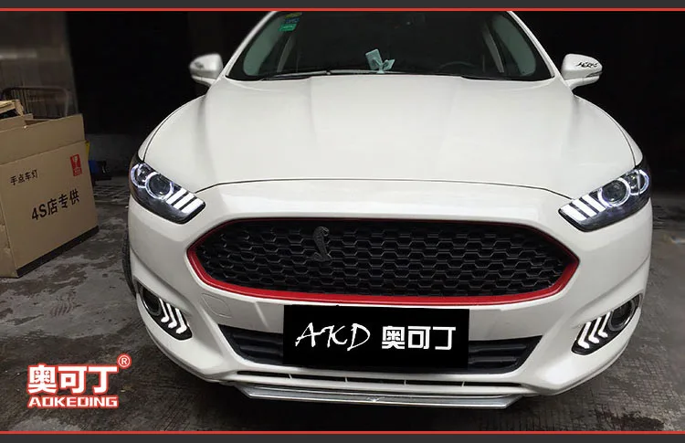 АКД стайлинга автомобилей для Ford Fusion фара 2013-2017 Mondeo DRL Mustang Дизайн Hid динамический сигнал Bi Xenon светодиодный луч аксессуары