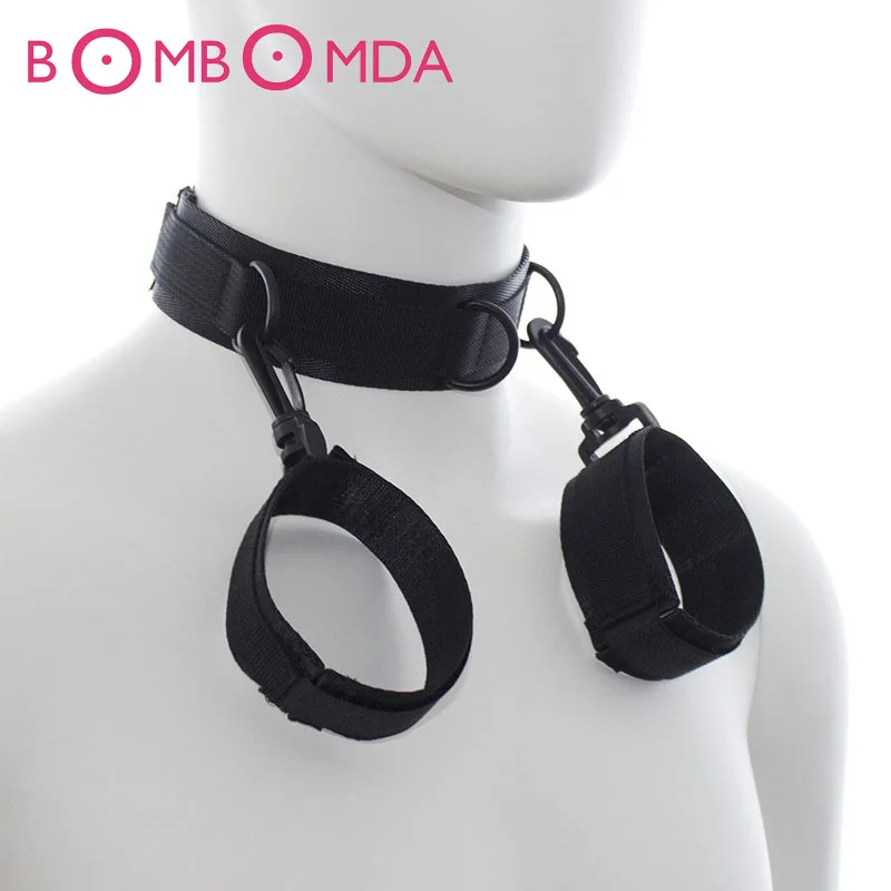 Наручники продукты секса Эротические игрушки neckcuffs наручные Ограничения взрослых игры секс игрушки рабство сексуальные игрушки для пар