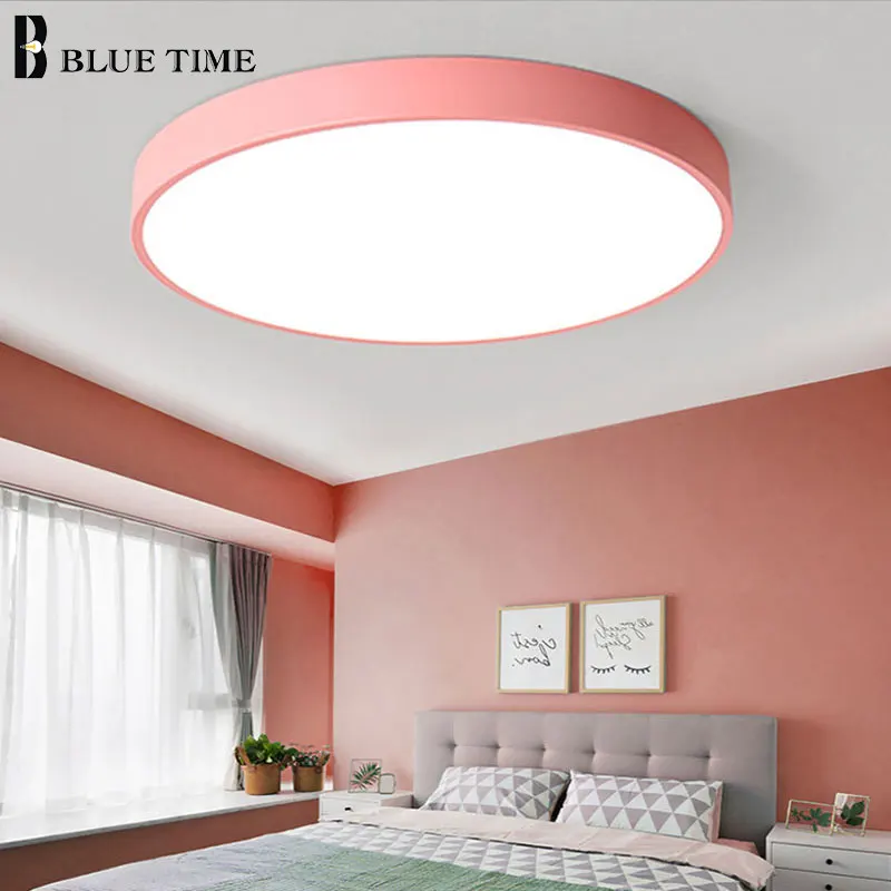 

Colorful Fashion LED Chandelier Lighting For Dining Room Bedroom Living Room Circle Modern LED Chandelier Lamp Input AC 110-220V