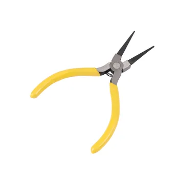 

Fashion 1pc Yellow Carbon Steel Handmade Practical Mini DIY Making Equipments Tool Round Nose Jewelry Pliers 13cm
