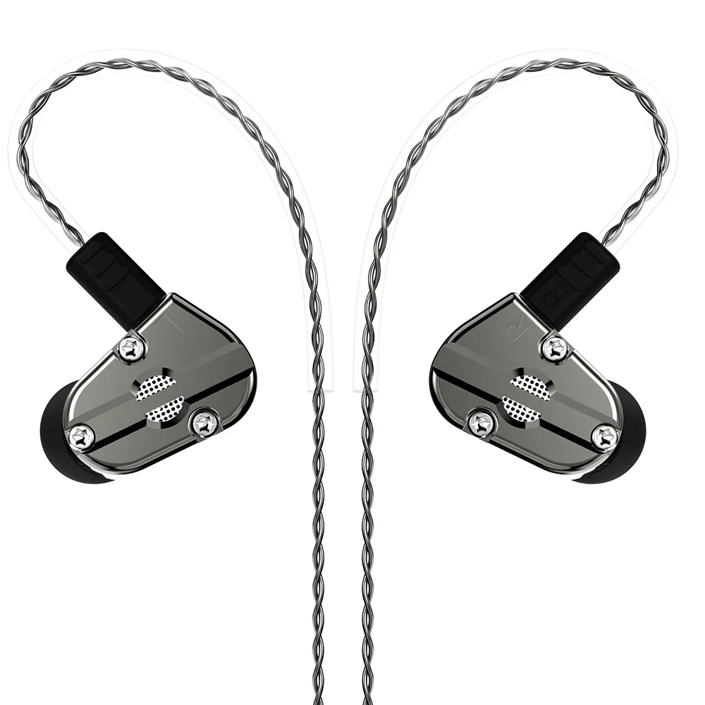 Гибридные наушники вкладыши QT5 1DD + 1BA Hi Fi DJ монитор гарнитура для AS10 ZS10 ZST ZSN C10 C16 V80