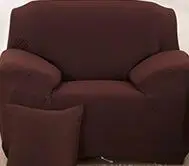 4 сезона все можно использовать твердый спандекс ткань Чехлы для диванов, 1, 2, 3, 4 человек места на диване, пылезащитный легко мыть чехол - Цвет: brown