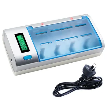 

Hot Universal 6Slots LCD Intelligent Battery Charger & Discharger for AA AAA C D SC 9V AU UK EU US Plug