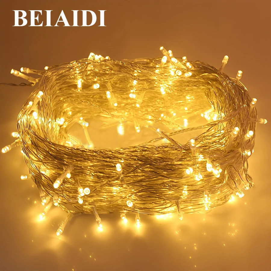 

BEIAIDI 100M 800 LED Christmas LED String Light Fairy Garland 8 Modes Outdoor Christmas Tree Wedding Party Holiday Fairy Light