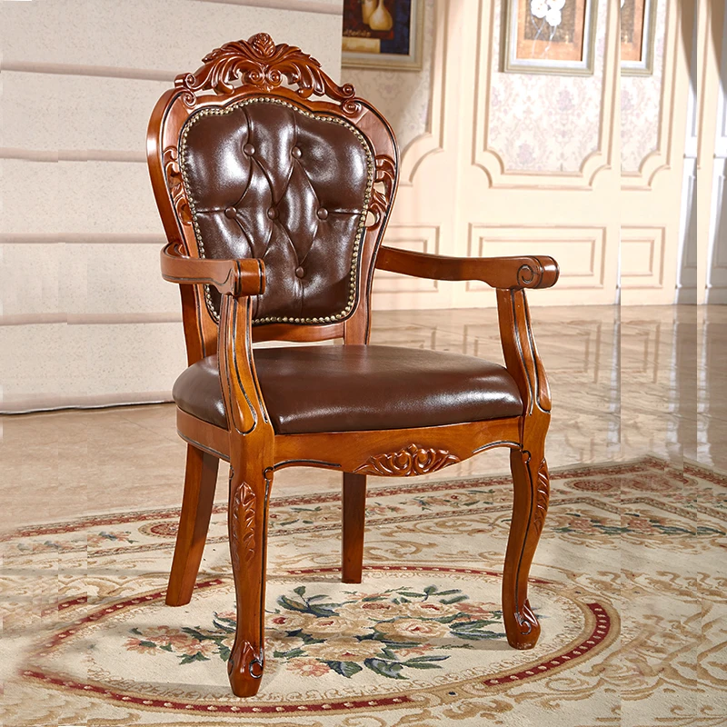 European solid wood dining chair hotel coffee chairs study armchairs classic desk chairs European solid wood dining chair hotel coffee chairs study armchairs classic desk chairs