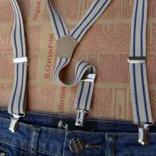 Британский небольшой свежий мужской ремень полосатые подтяжки эластичной Дамы клип на
