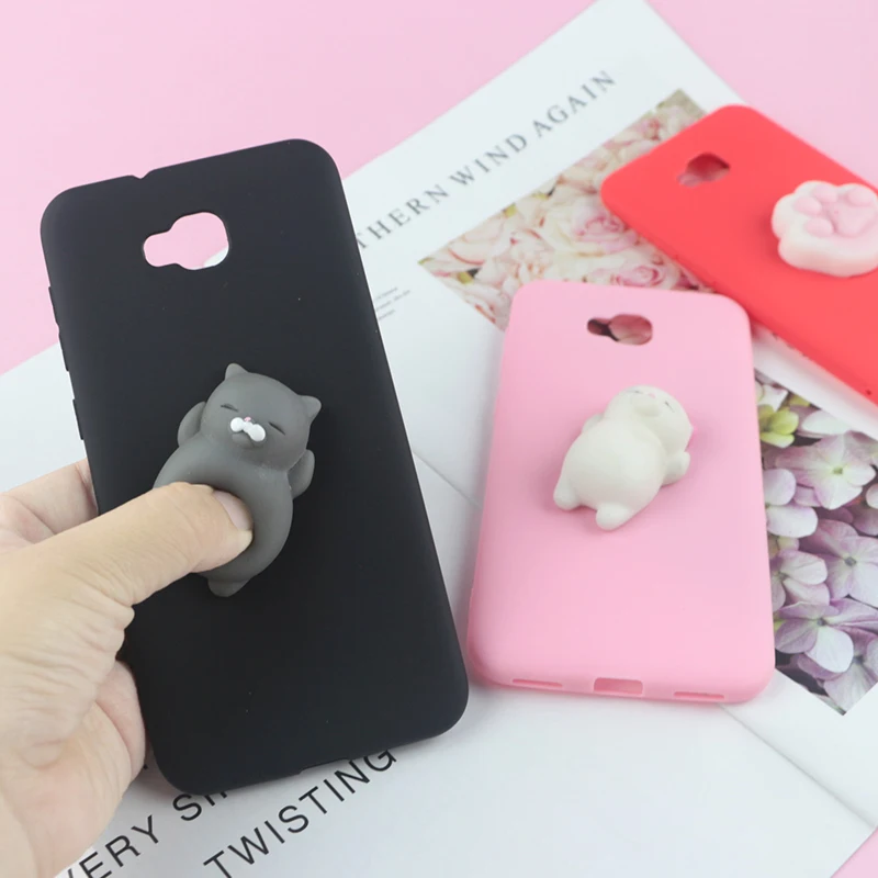 

3D Squishy Toys Cute Cat Case For Asus 3 Max ZC520TL ZC553KL ZE520KL 4 Max ZC554KL 4 Selfie Pro ZD552KL Go ZB551KL Case