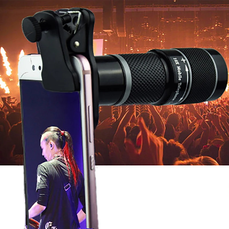 Portable mini Monocular Telescope Adjustable focus smart 18 times Quality Night Vision Outdoor Sports Camping Hunting Concert |