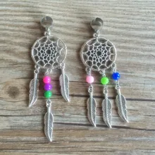 2 шт тибетский серебряный Ловец снов дредлок бусины колпачки для дредов клип весенние цветные серии