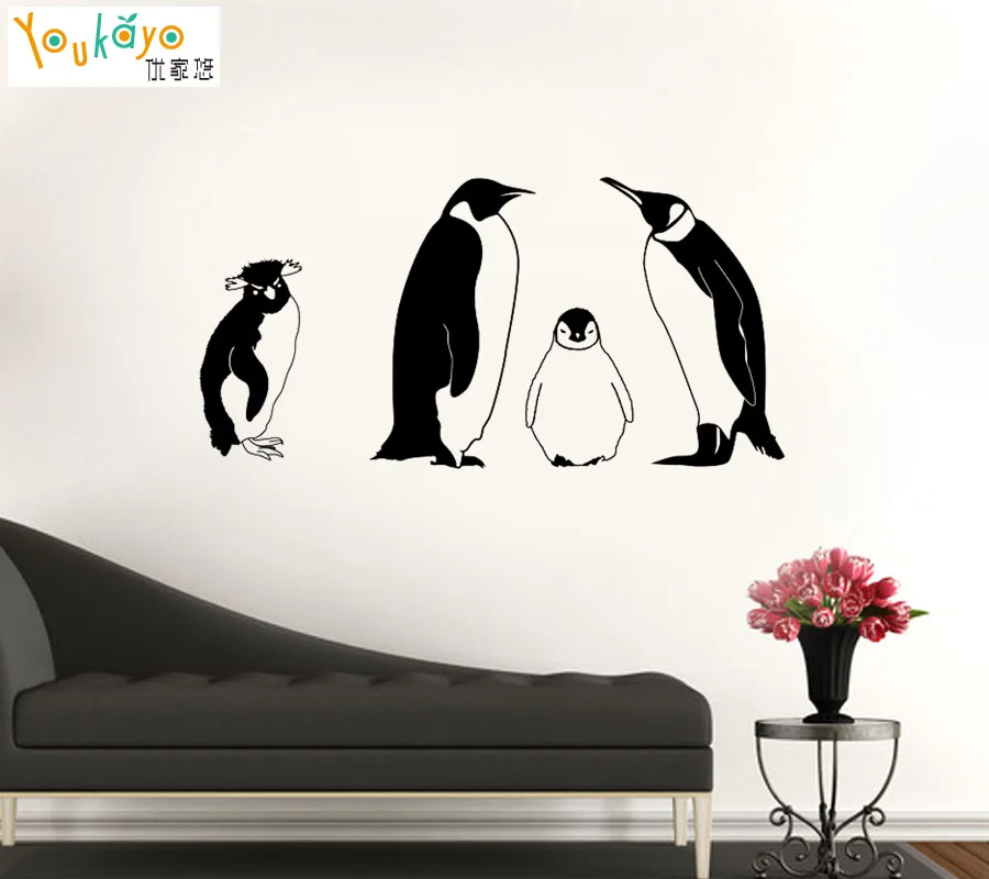 Настенная Наклейка в виде пингвина наклейка с природой роспись художественные