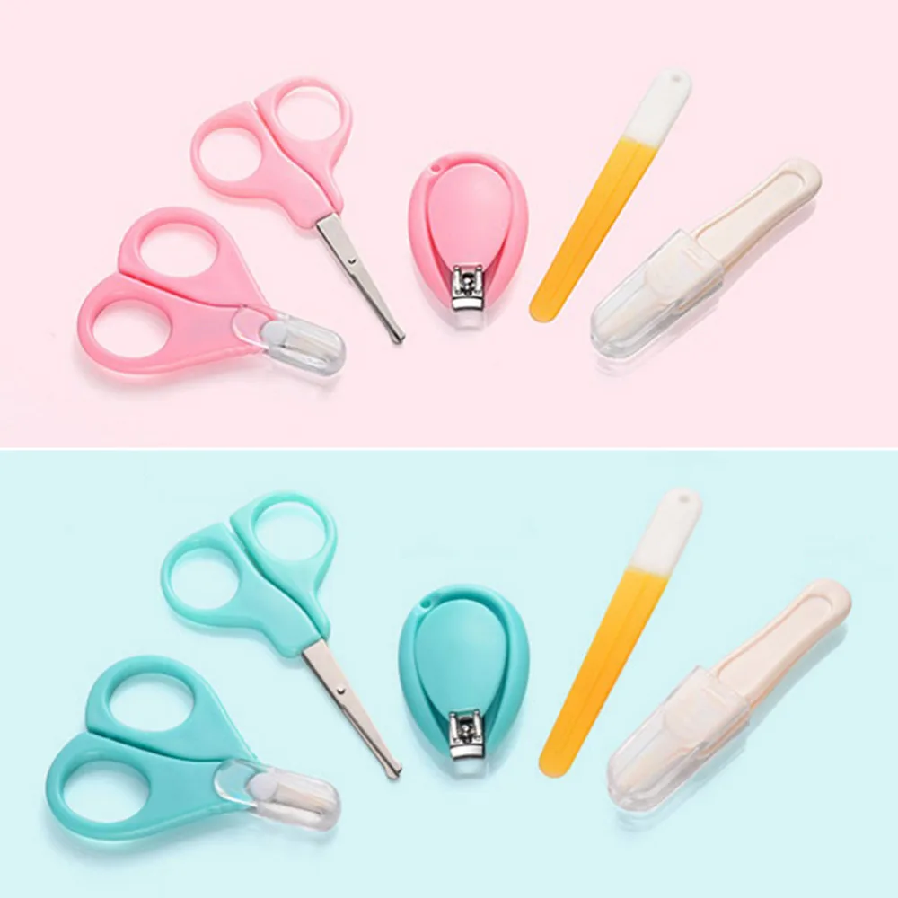 

New 5 PCS Lovely Baby Nail Scissors Set Nail Clippers Trimmer Safety Scissors Care Suit for Baby Care Grooming & Healthcare Kits
