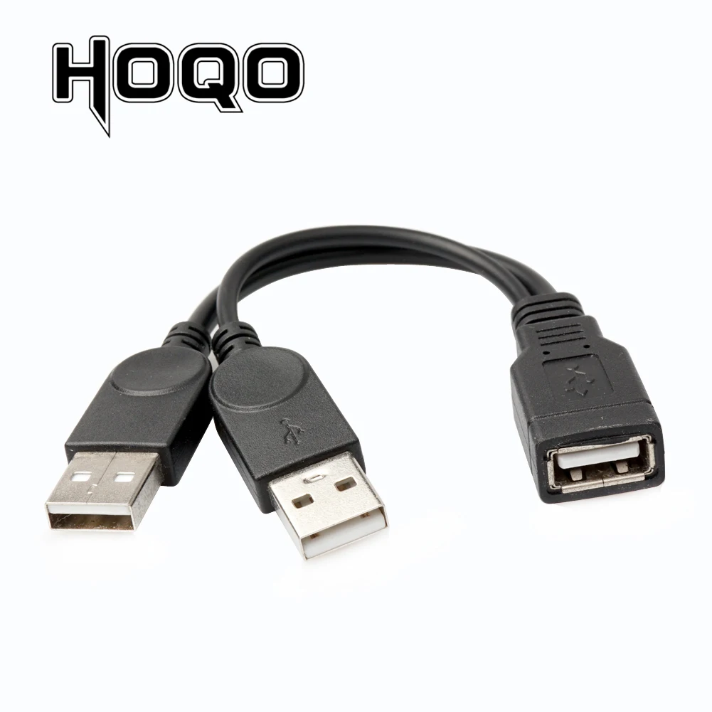 USB Y кабель питания данных, двойной USB Y удлинитель зарядный кабель, usb-A Женский до 2 A-Сплиттер папа-папа USB2.0 Женский до 2 USB Мужской Шнур