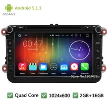Quad Core 8″ Android 5.1.1 WIFI Car DVD Player Radio For VW Passat Tiguan Jetta Seat Altea Leon Skoda Fabia Yeti Superb Octavia
