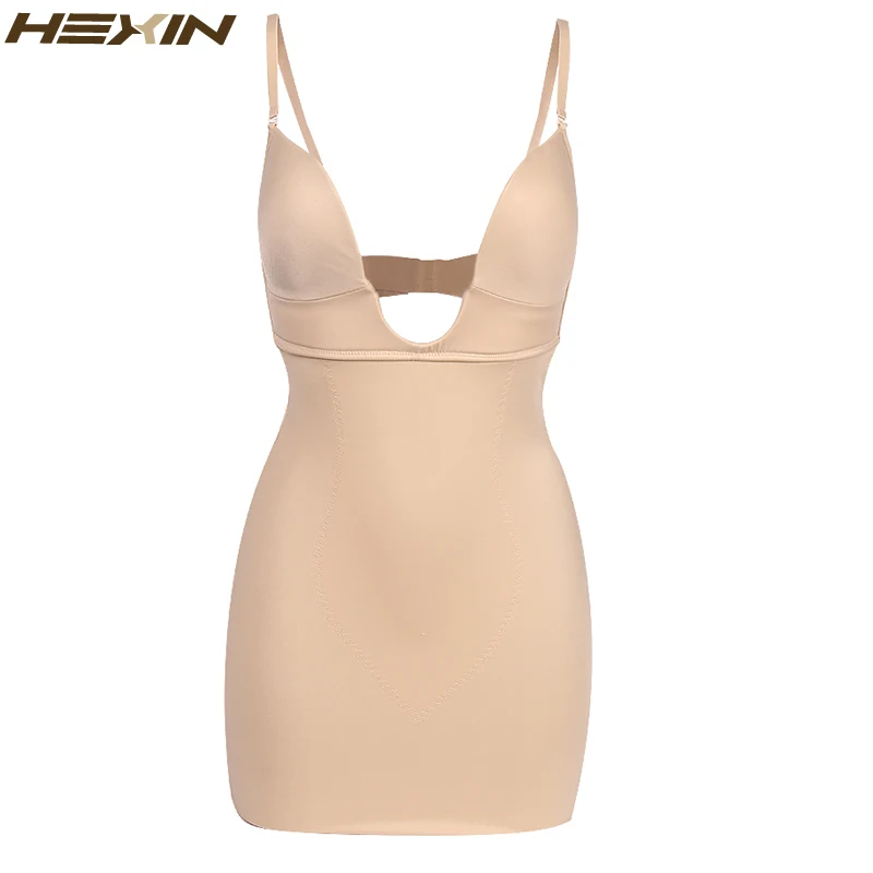 HEXIN женское корректирующее белье для похудения, сексуальное свадебное боди с u-образным вырезом, Утягивающее платье