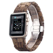 Ретро Натуральный Бамбуковый деревянный ремешок для Apple Watch ремешок из дерева 38 мм 40 мм 42 мм 44 мм браслет для iWatch ремешок из дерева Серия 2 3 4 5