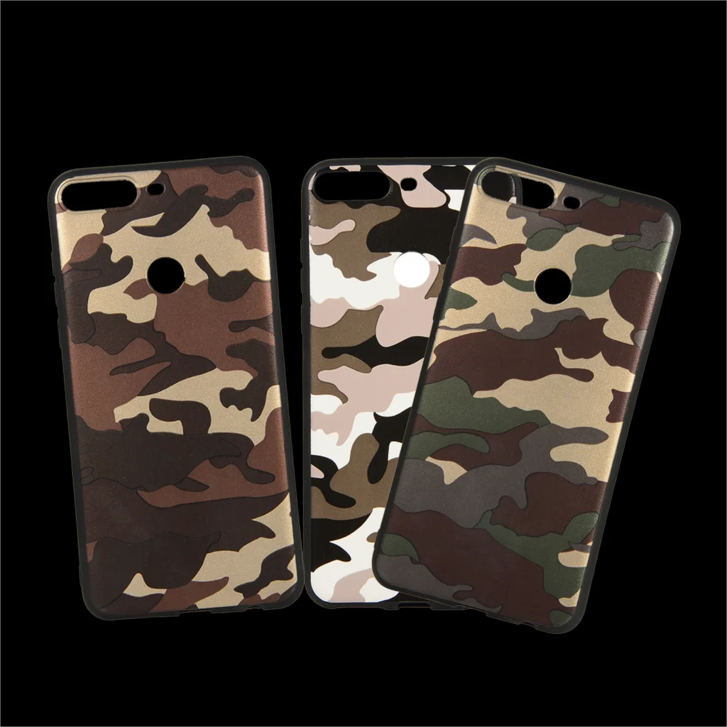 

Army Green Camouflage Case For Huawei Y3 Y5 Y5 lite 2017/Nova 2i/3E/Y3 Y5 Y6 Y7 Prime 2018 Soft Silicone TPU Back Cover