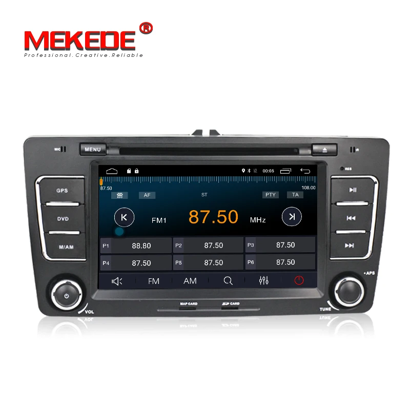 Best 1024*600 Quad Core 4 Android 7.1 Car DVD Stereo Radio Player For Skoda Octavia 2009 2010 2011 2012 2013 a5 GPS Stereo BT System 3