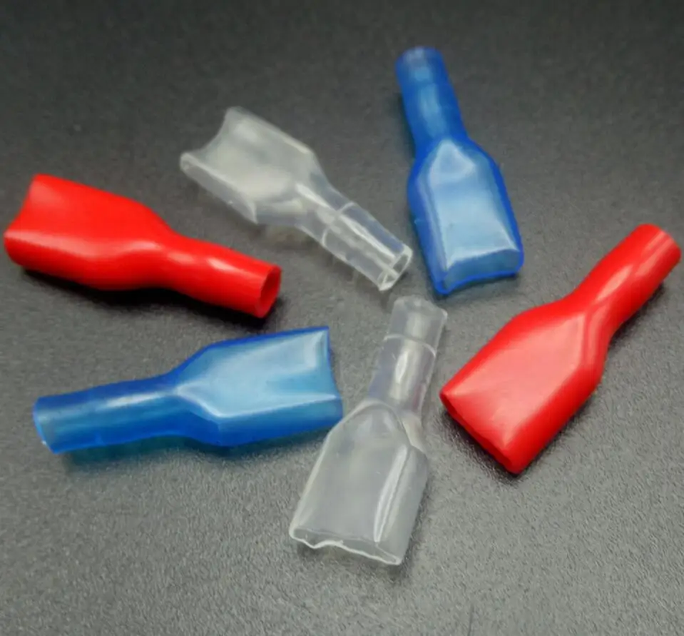 

50pcs Cover Case for 6.3mm Crimp Terminal Spade Connector 6.3 terminal cap