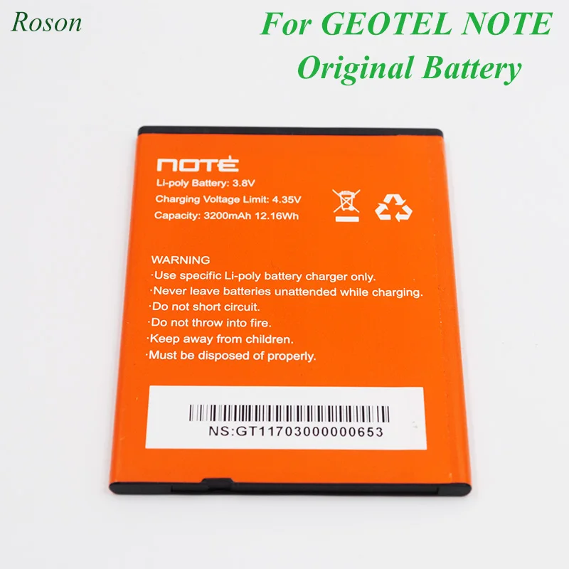 

Mobile Phone Battery for GEOTEL Note,3200mAh New Back up Batteries Replacement For GEOTEL NOTE Smart CellPhone li-ion Battery