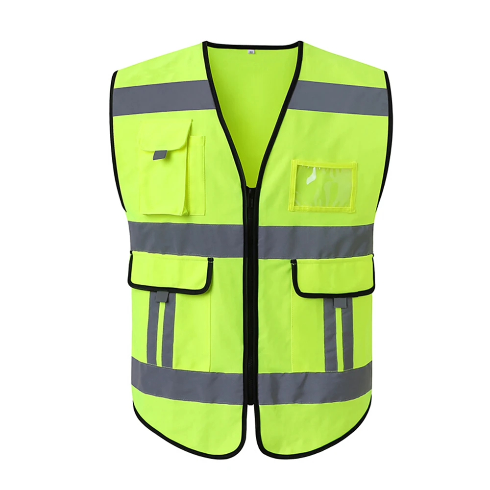 

120155 Reflective Safety Vest High Visibility Safety Vest Bright Neon Color Breathable Vest with 2-inch Reflective Strips