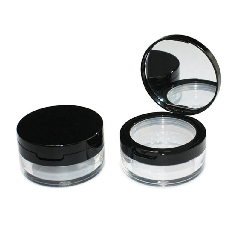 

15G Loose Powder Pot Portable Blusher Box Cosmetic Case Packaging Jar with Mirror Flip Lid Empty Case