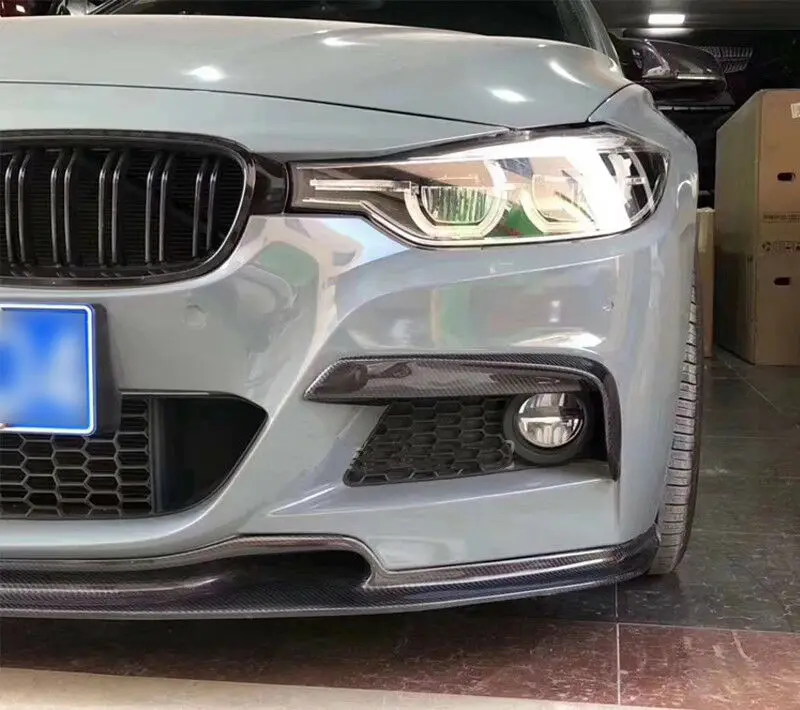 Углеродное волокно гоночные передние разветвители губа для BMW 3 серии F30 M