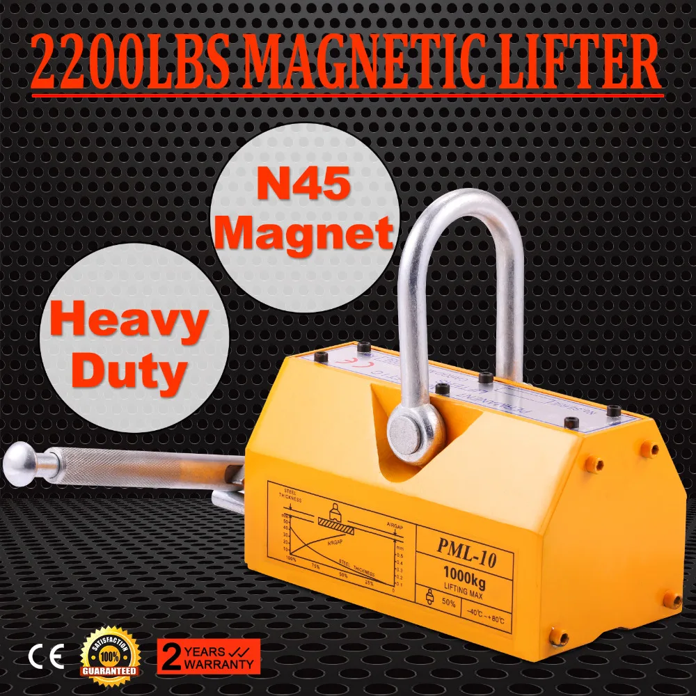 

Steel Magnetic Lifter 2200 LB Metal Lifting Magnet 1000 KG Neodymium Magnetic Lift Hoist Shop Crane