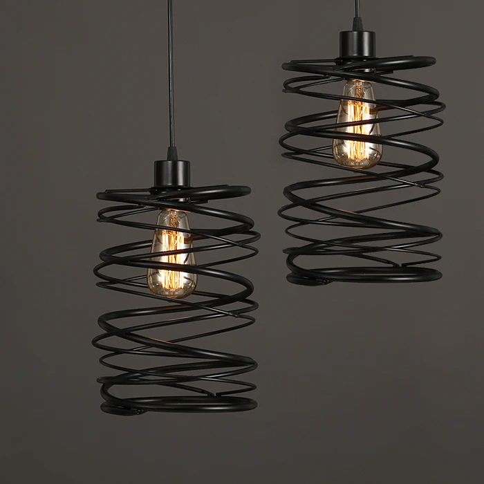 Vine Tanning Lamp Promotion For Promotional Nordic Vine Loft Edison Spring Ceiling Lamp Droplight Pendant Cafe Bar Hanging Light Hall Coffee