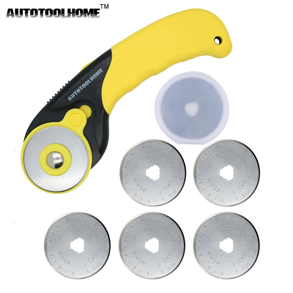 

45mm Rotary Cutter 5x Refill Blades Set For OLFA FISKARS Fabric Paper Vinyl Circular Cutting Knife Patchwork Leather Sewing Tool