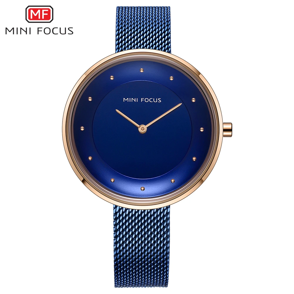 MINI FOCUS Luxxury Mesh Strap Quartz Watches for Women Simple Ultra Thin Wristwatch Lady Woman Relogios Femininos 0179L Blue MINI FOCUS Luxxury Mesh Strap Quartz Watches for Women Simple Ultra Thin Wristwatch Lady Woman Relogios Femininos 0179L Blue