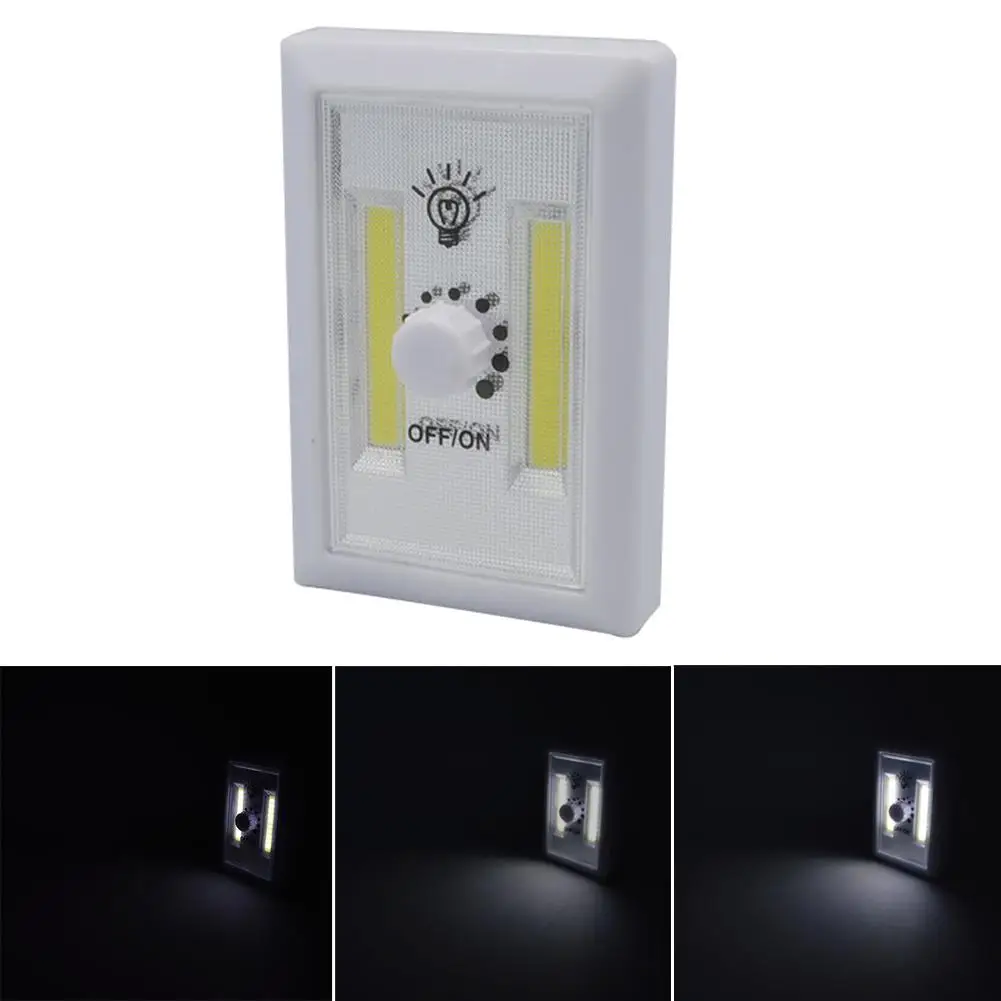 Square COB LED Light Dimmable Switch Bedroom Cupboard Light Emergency Lamp Wardrobe