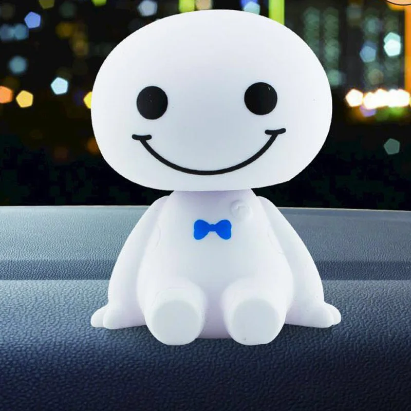 Car Ornament Dashboard Ornaments Cute Shaking Head Robot Doll Auto
Interior Dashboard Decoration Accessories Toys Gift