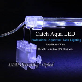 

high class Crystal led aquarium light,Royal Blue aquarium lamp double catch tank wall for fish tank light, aquarium led lighting