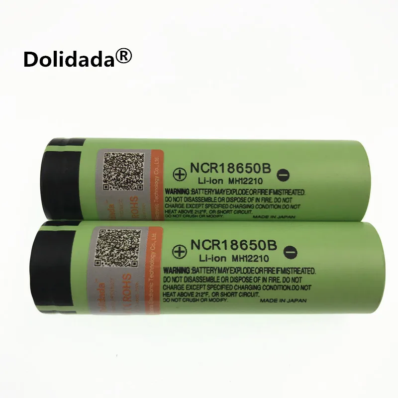 

Dolidada 100% original 18650 battery 3400mah 3.7v rechargeable battery for NCR18650B 3400 mah 18650 lithium battery