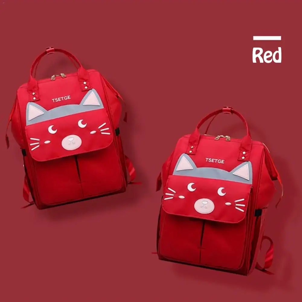 Модная сумка для мам с милыми кошачьими ушками, детский подгузник памперс сумка большая вместительность, многофункциональный рюкзак в
